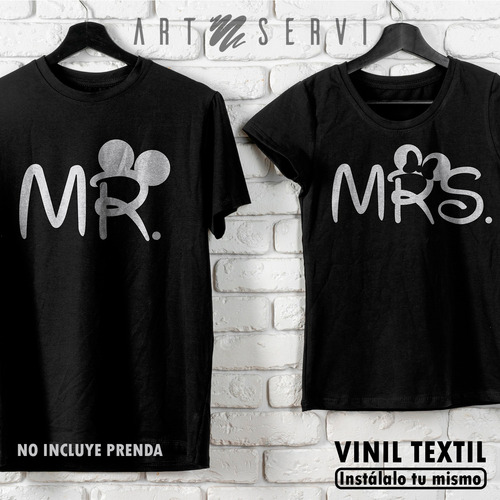 Vinil Textil Mr & Mrs (no Incluye Prenda)