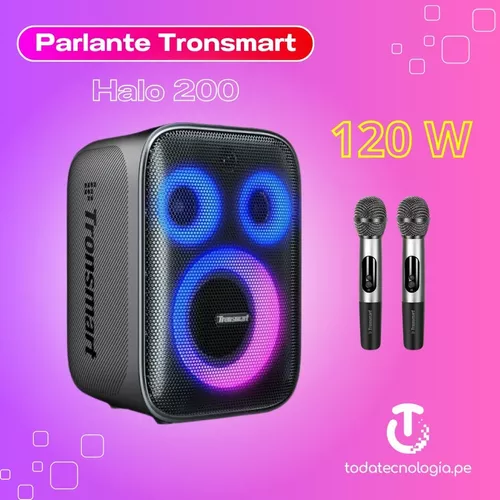 Parlante Tronsmart Halo 200 Bluetooth Karaoke con 2 Micrófonos