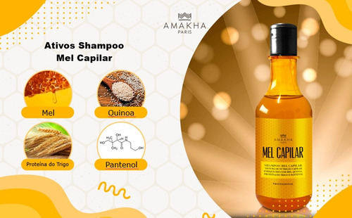 Shampoo Mel Capilar 300ml Amakha Paris Profissional