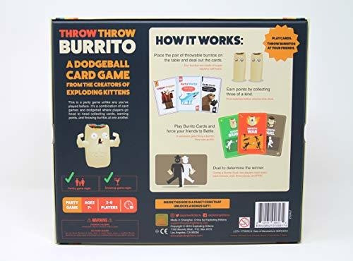 Throw Throw Burrito De Exploding Kittens - Un Juego De Carta