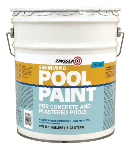 Pintura Piletas Importada Base Solvente Celeste X4