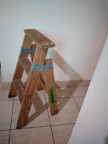 Escalera De Madera, Plegable, 3 Escalones, Marca Trepar 