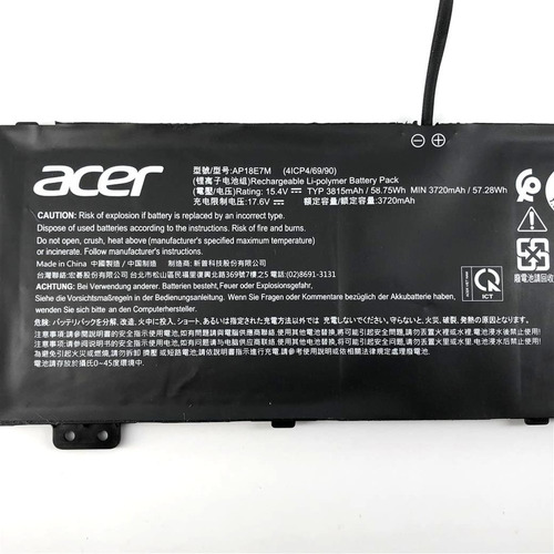Bateria  Acer  Nitro 5  An515-55   An515-57   Ap18e7m