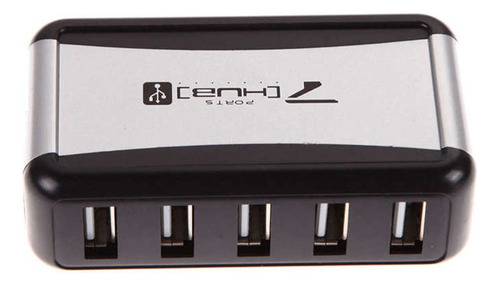 Hub Externo Eu Plug 7 Usb 2.0 Con Fuente De Alimentación Mul
