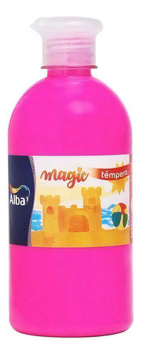 Tempera Alba Magic 700gr Colores Fluo Y Cromaticos Color Magenta