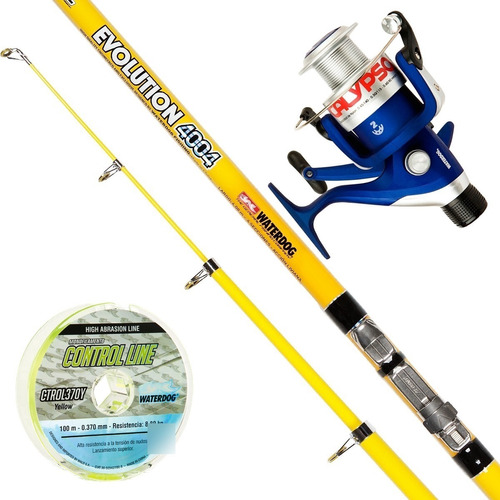 Kit Pesca Pejerrey Reel + Caña 4 Mt Telescopica Tanza 