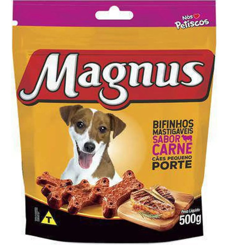 Bifinho Magnus Para Cães Pequeno Porte Sabor Carne 500g