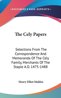 Libro The Cely Papers: Selections From The Correspondence...