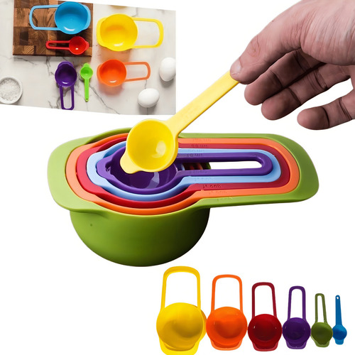 Cucharas medidoras, taza medidora, gramos, taza de café, 6 unidades