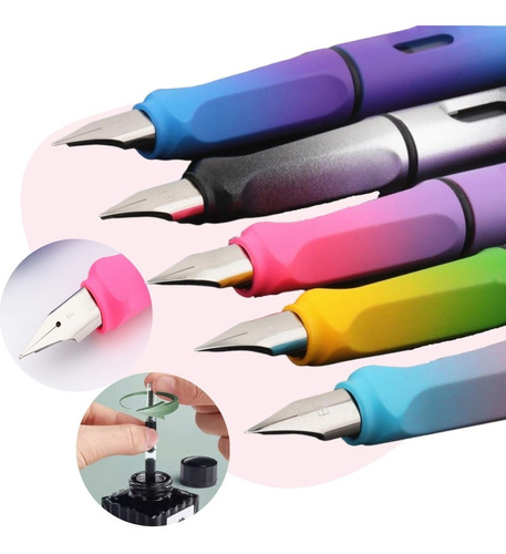 Pluma Estilográfica Punta Fina 1 Mm + Tinta Rellenable 1pz F