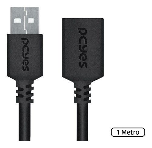 Cabo Extensor 2.0 Usb Macho P/ Fêmea 1 Metro Original Pcyes