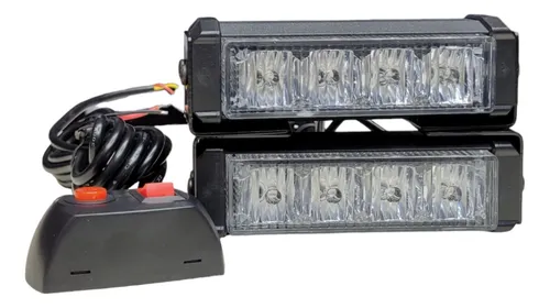 comprar Estrobo Policial Profesional Rojo Azul Set 2 Luces 4 Led