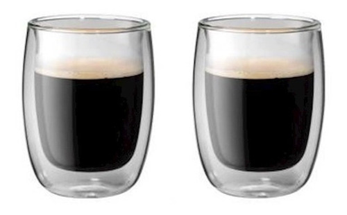 2 Copos Vidro Parede Dupla Cappucino 200ml Sorrento Zwilling