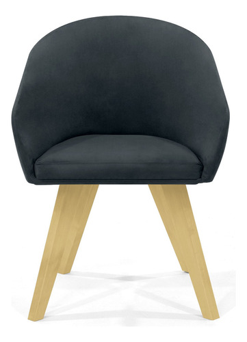 Silla Noto Tela Color de la estructura de la silla Matiz Natural Color del asiento Gris oscuro Diseño de la tela Poliéster