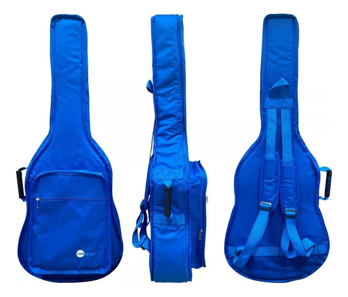 Capa Bag Para Violão Almofadada Cargo Azul Tonante