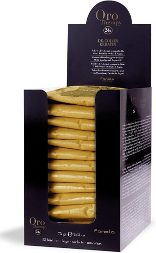 Imagen 2 de 4 de Decolorant Fanola Oro Therapy 75grs+agua 30vol