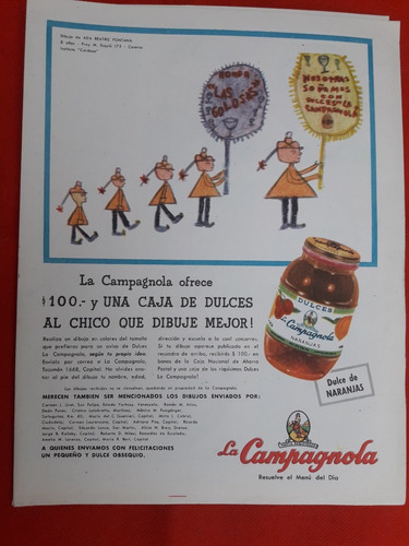 La Campagnola Publicidad Antigua En Revista Billiken 1950