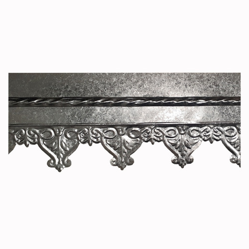 Cenefa Decorativa 30cms Chapa Galvanizada C27 Artesanal Zing