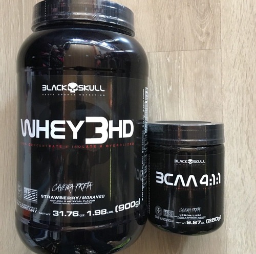 Whey 3hd Black Skull + Bcaa Em Po 280g Black Skull