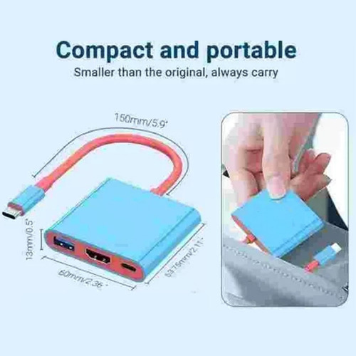 Adaptador Tipo C A Hdmi Para Nintendo Switch Docking Station