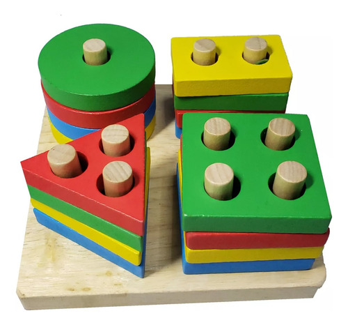 Brinquedo Educativo Pedagógico Formas Geométricas 15 Peças