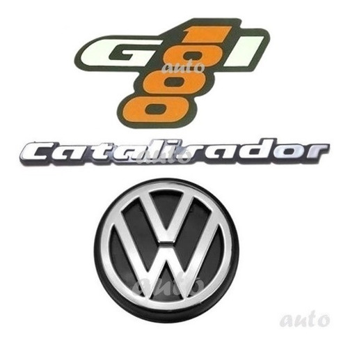 Emblema Gol 1000 + Catalisador + Vw Mala - Quadrado 91 À 95