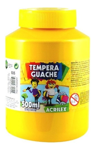 Tinta Guache 500ml Amarelo Ouro Acrilex