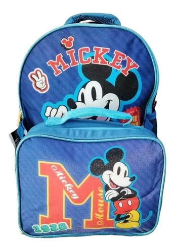 Mochila Con Lonchera Mickey Niño Escolar 1928 / Jp Ideas