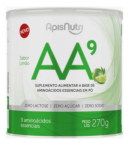 Aminoácidos Essnciais Eaas 270g Sabores - Apisnutri Eaa9