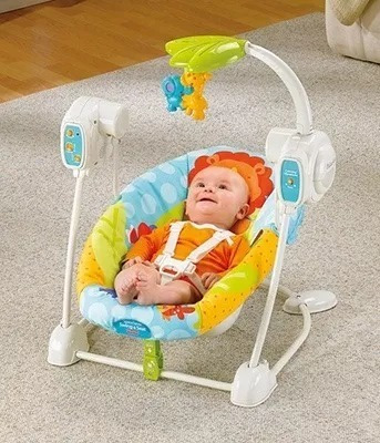 Imagen 2 de 2 de Silla Mecedora León Feliz Fisher Price