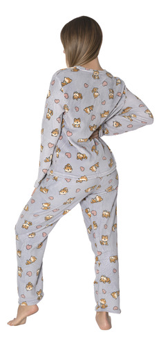 Pijama De Invierno Para Mujer Con Estampado De Animales