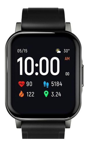 Imagen 1 de 4 de Smartwatch Haylou Smart Watch 2 1.28", malla black de silicona LS02