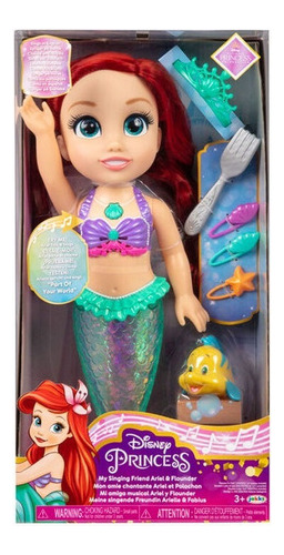 Muñeca Ariel Cantante Disney Princesas 38cm Tapimovil