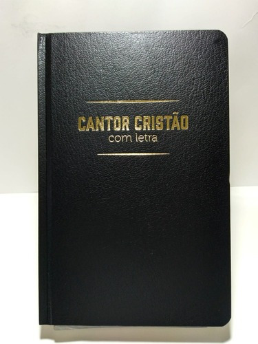 Hinario Cantor Cristão Grande Com Letra Preto 14x21