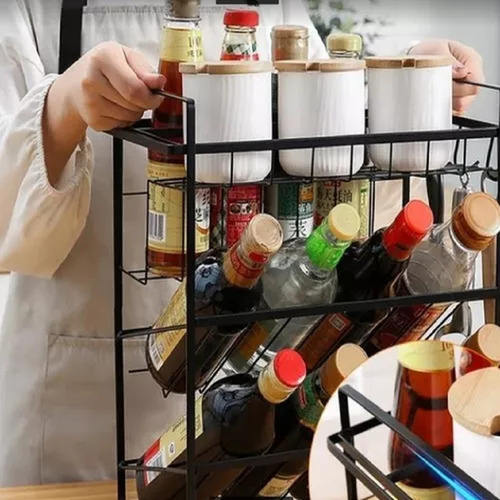 Organizador Multifuncional De Botellas Y Especias 3 Niveles