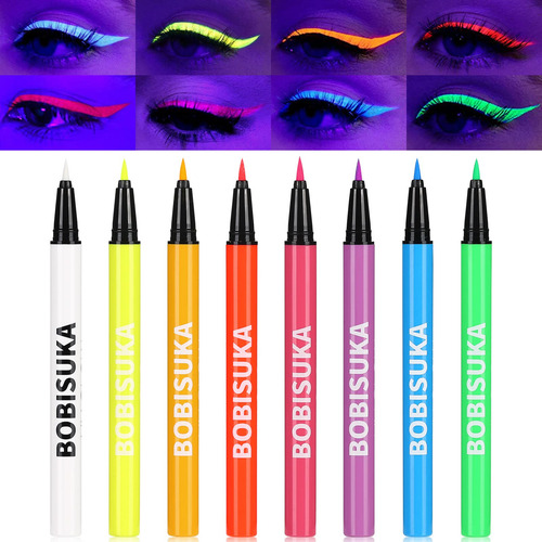 Bobisuka Lingtoolator Olors Uv Neon Liquid Eyeliner Set, Mat