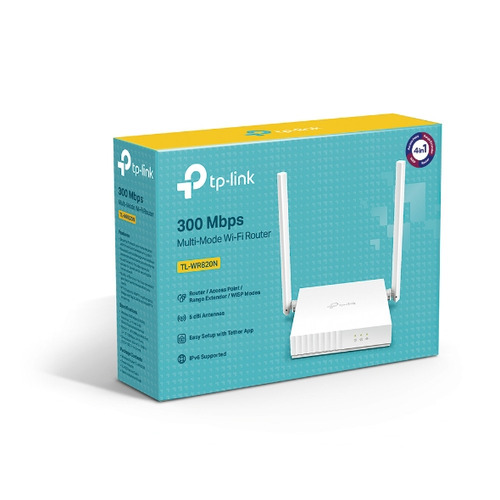 Imagen 5 de 6 de Router, Access point, Range extender, WISP, WMM TP-Link TL-WR820N V2 blanco 220V