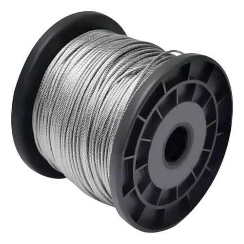 Piola O Cable De Acero Galvanizado 6 Mm Rollo De 100 Mts