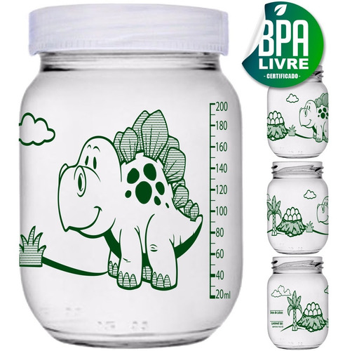 Imagem 4 de 6 de Kit 10 Copos De Vidro Armazenar Leite Materno (267ml)