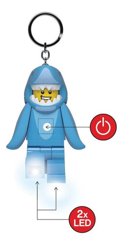 Imagen 4 de 5 de Llavero Con Luz Shark Lego