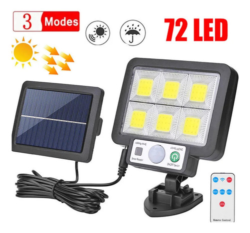 Lámpara Led Solar De Pared Dividida, 3 Modos, Lámparas Con