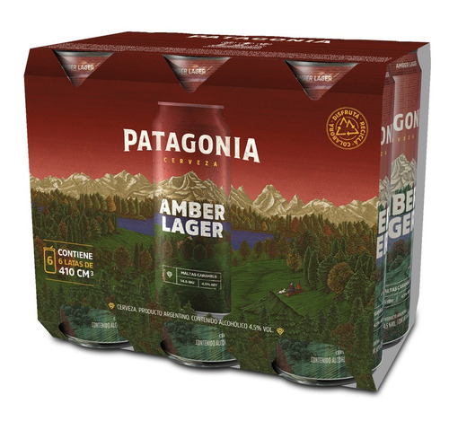Imagen 2 de 5 de Cerveza Patagonia Amber Lager 410ml X6