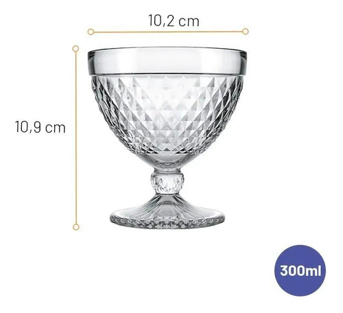 Jogo De Taças Para Sobremesa Marine Nadir 300ml Com 12 Peças