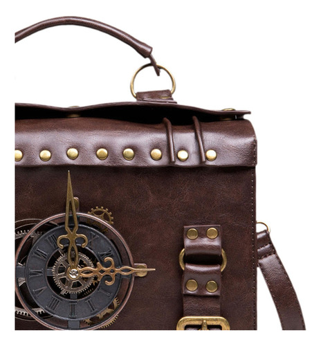 Hx Bolso Bandolera Steampunk Con Correa Ajustable Y Gran