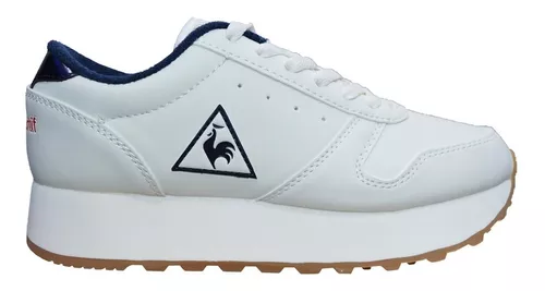 lona quemado Custodio Zapatillas Le Coq Sportif Rue Mujer Moda Original Blanca