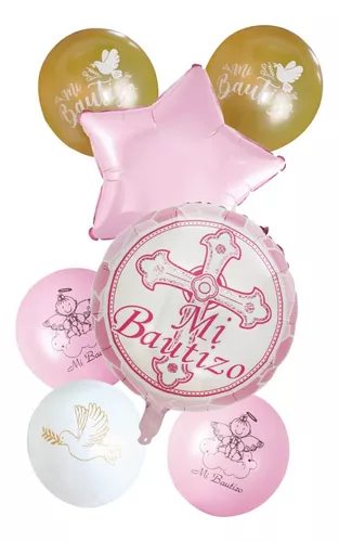 Decoración Bautizo Premium Niño. Set De 24 Piezas