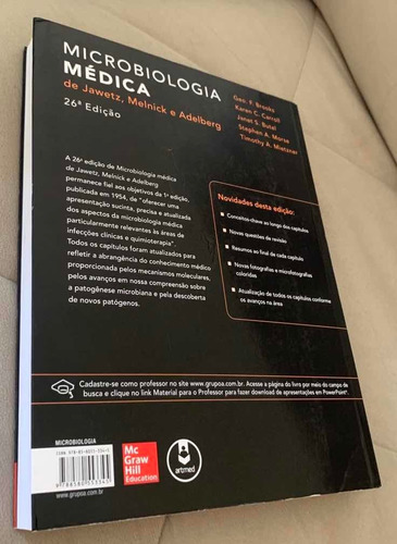 Livro Microbiologia Jawetz,melnick E Adelberg 26 Edç Usado