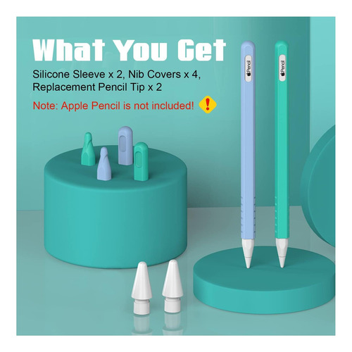 Laviitp 2 Pack Case Para 2024 Pencil Pro Y 2da Generación: 2