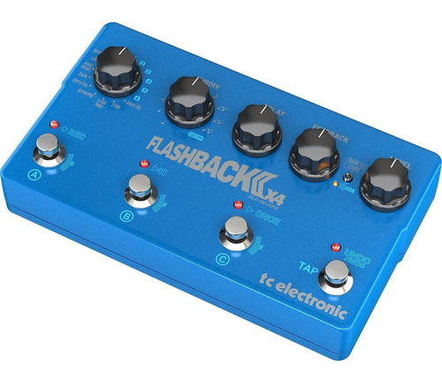 Tc Electronic Flashback 2x4 Pedal Delay Para Guitarra Color Azul