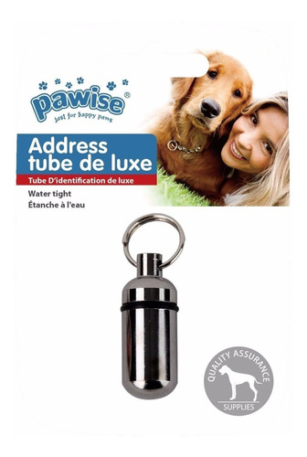 Colar Tubo Placa De Identificação P/ Cachorros Gatos Pawise